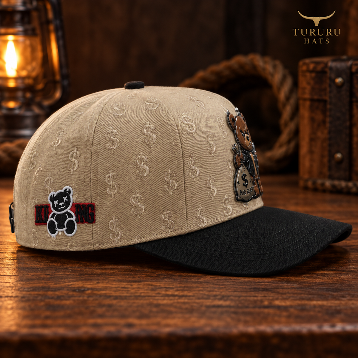 Gorra Ferreti Hats Premium FT190 Bad Bear Beige