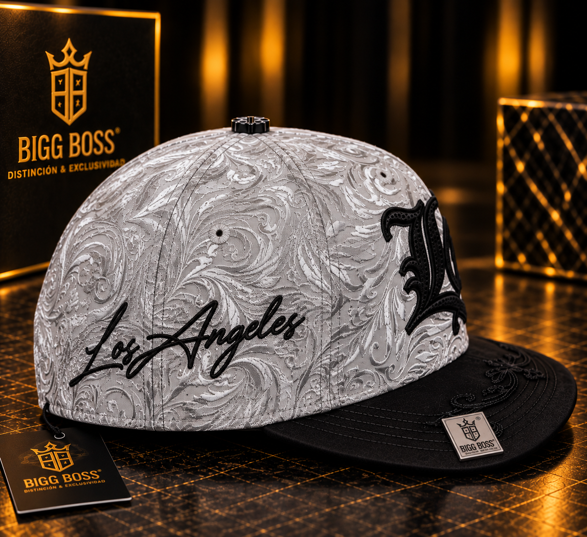 Bigg Boss Los Angeles LA Gray & Black Paisley Cap