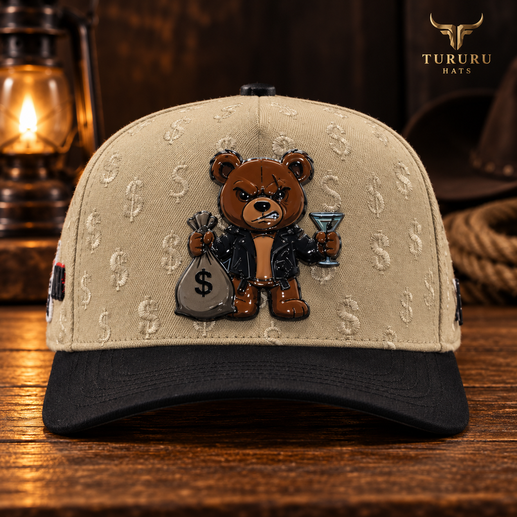Gorra Ferreti Hats Premium FT190 Bad Bear Beige
