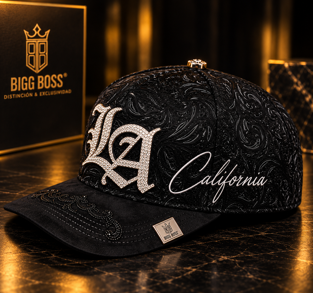 Bigg Boss Los Angeles LA Black & Silver Paisley Cap