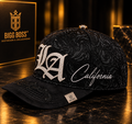 Bigg Boss Los Angeles LA Black & Silver Paisley Cap
