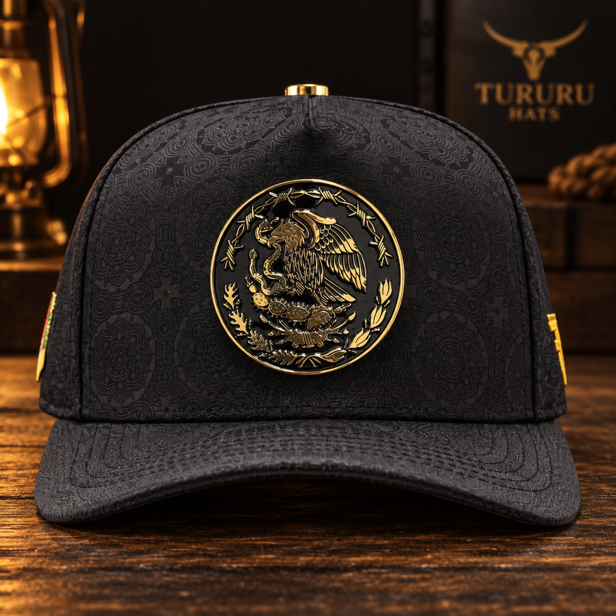 Gorra Ferreti Hats Premium FT163 Águila Mexicana Negra