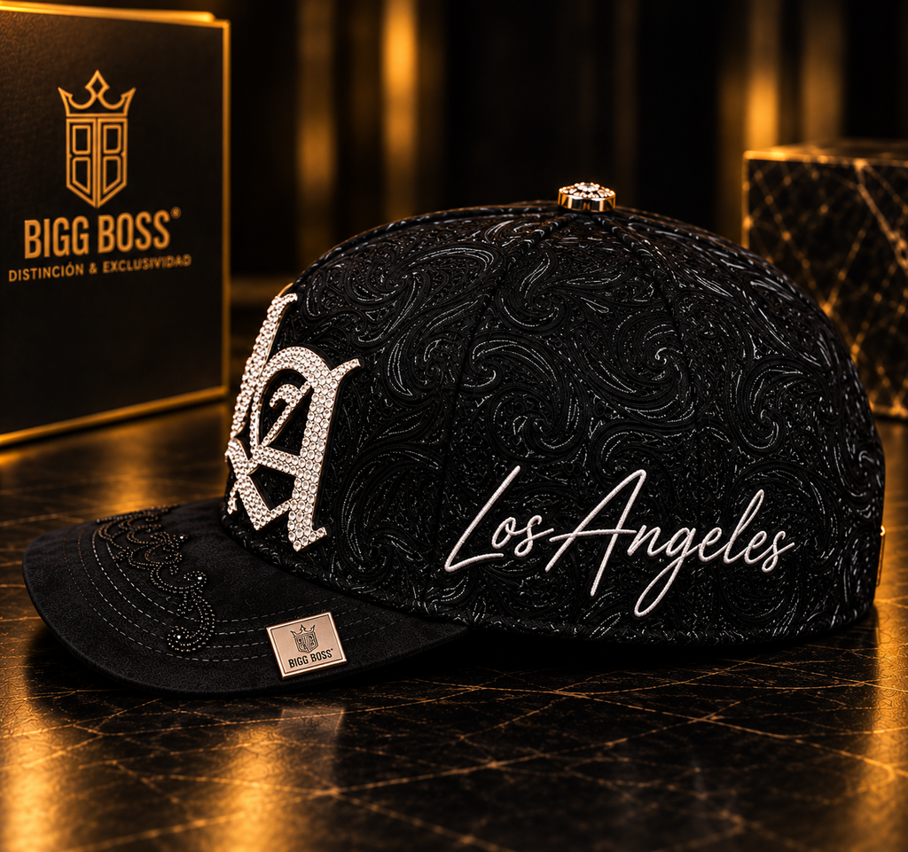 Bigg Boss Los Angeles LA Black & Silver Paisley Cap