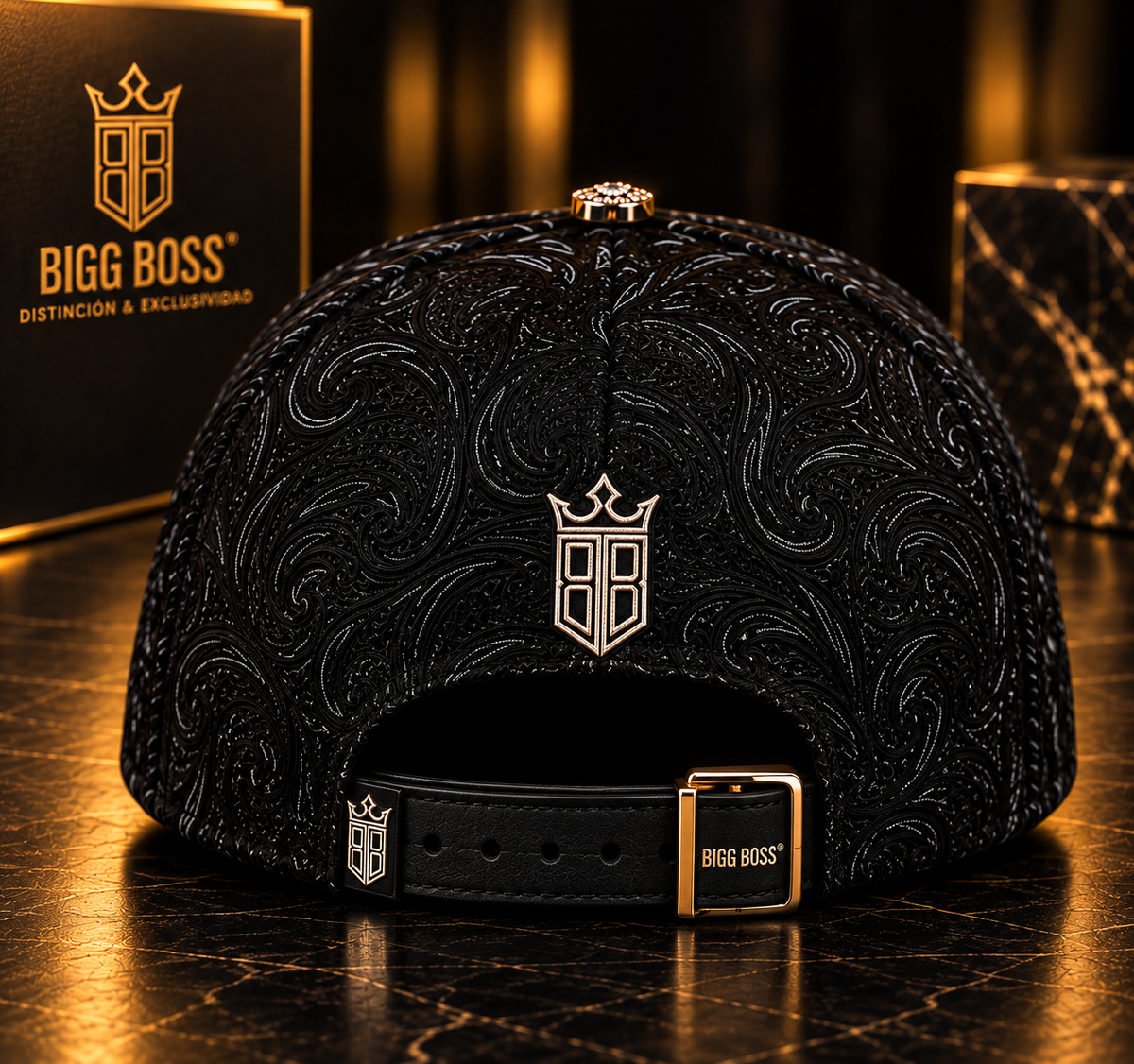 Bigg Boss Los Angeles LA Black & Silver Paisley Cap
