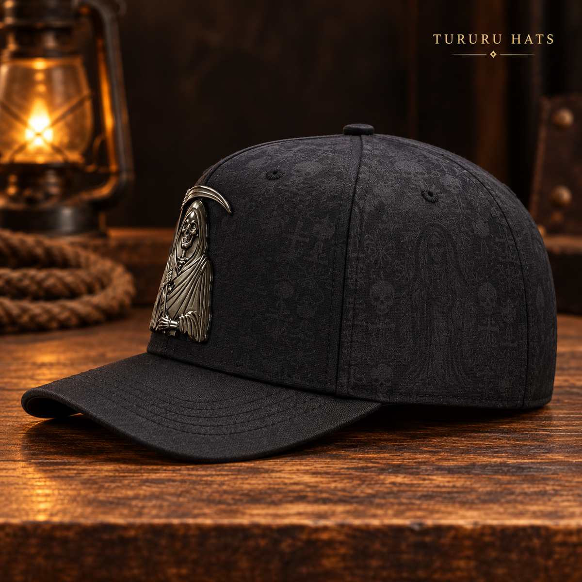 Gorra Ferreti Hats Premium FT175 Santa Muerte Negra