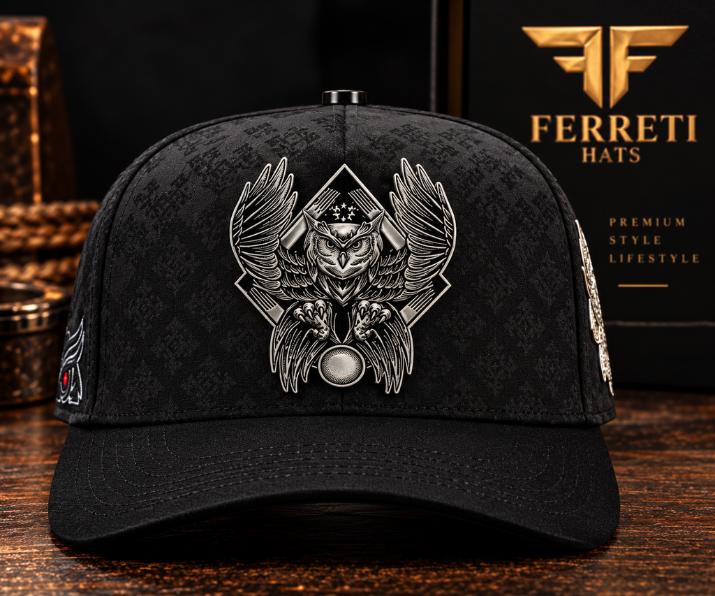 Gorra Ferreti Hats Premium FT109 El Búho Negra